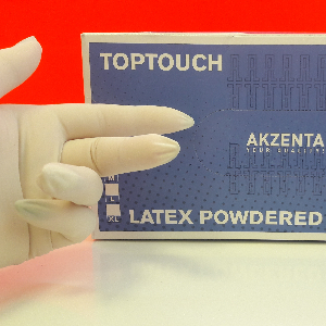 AKZENTA latekso pirštinės (pudruotos)