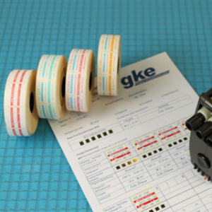 GKE Steri-Record® cheminis išorinis indikatorius, lipdukai