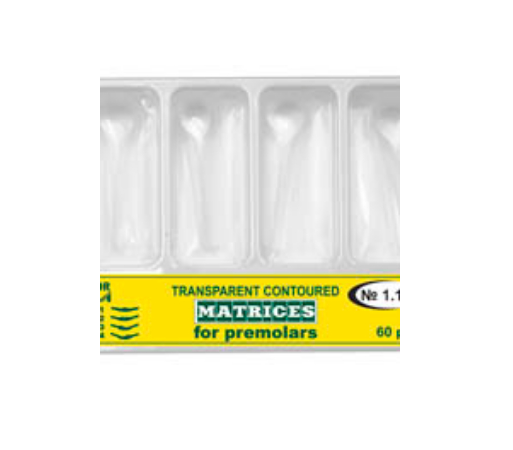 Permatomos kontūrinės matricos premoliarams N 1.190 (rinkinys)